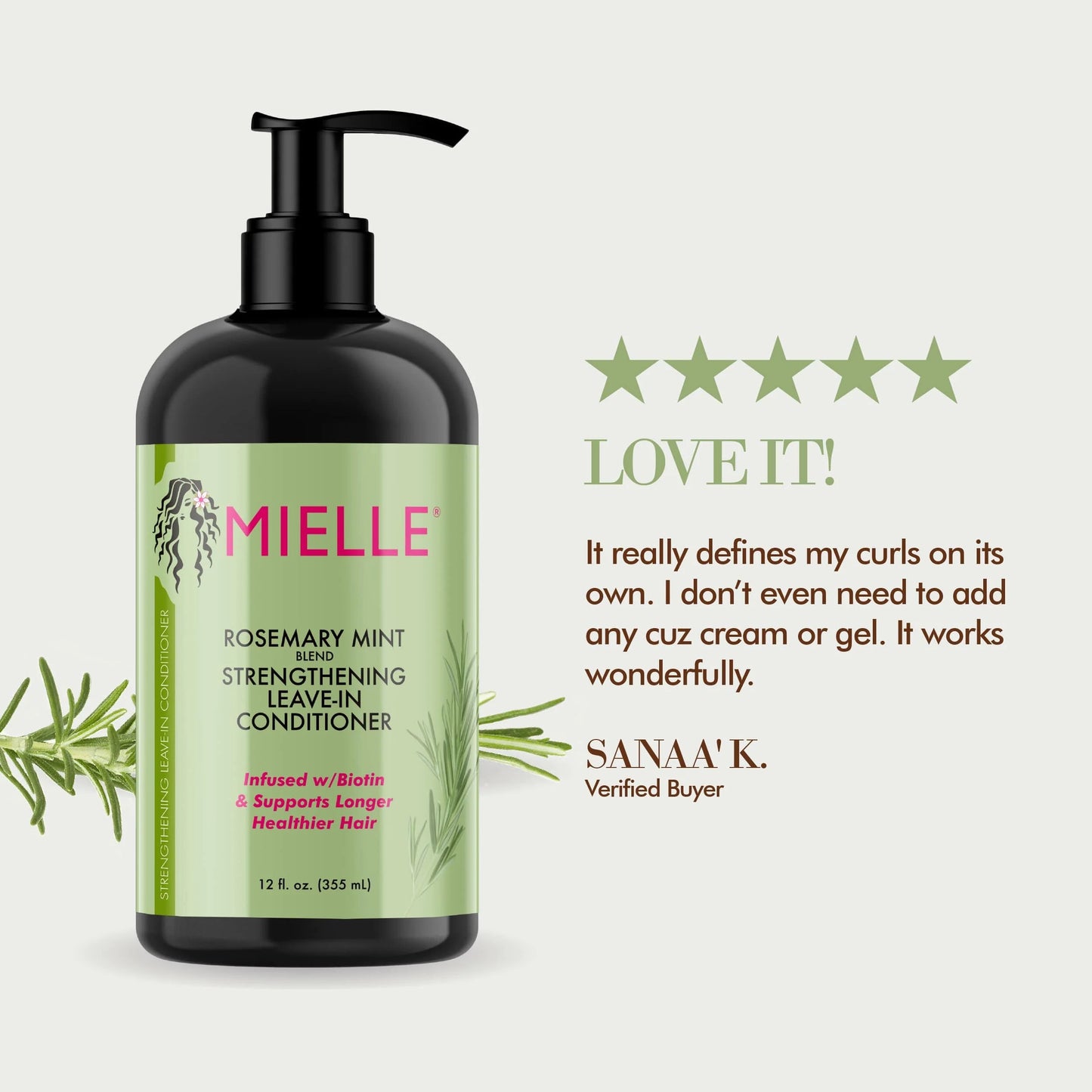 Rosemary Mint Strengthening Leave in Conditioner 355ml