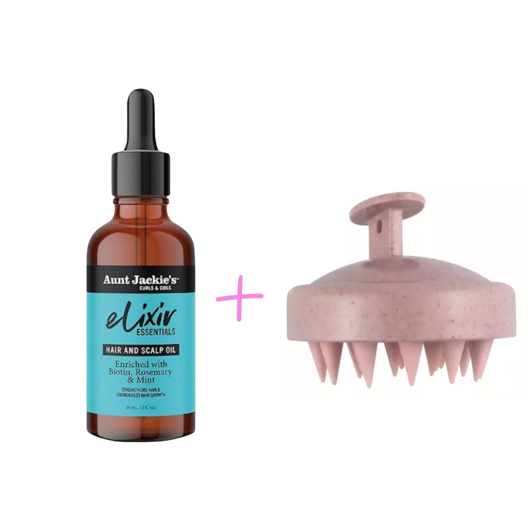 Combo Deal - Elixir Rosemary & Mint Oil+ Scalp Massager