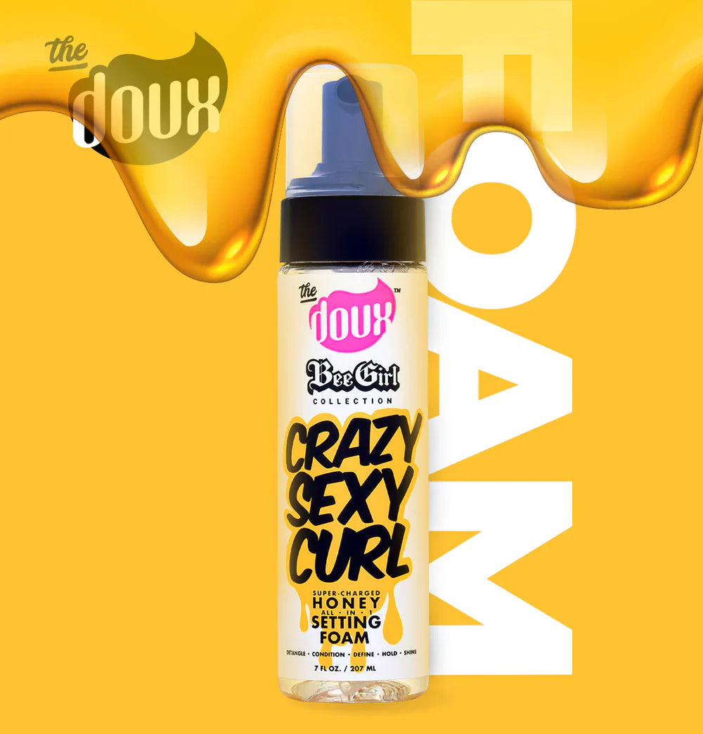 The Doux Crazy Sexy Curl Honey Setting Foam.