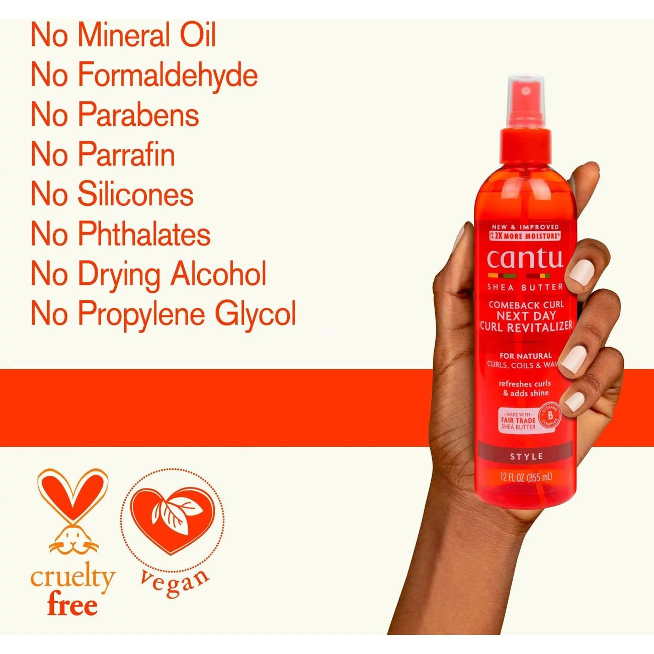 Cantu Comeback Curl Next Day Curl Revitalizer 355ml