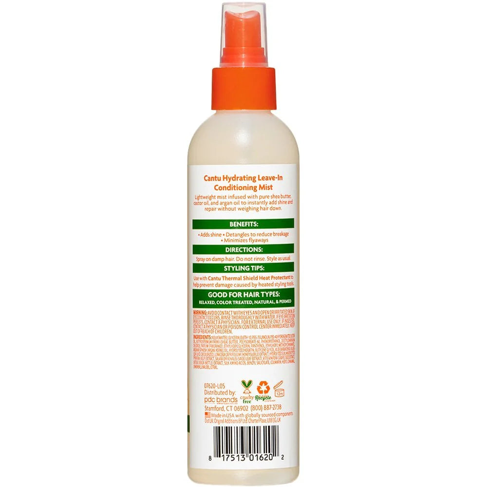 Cantu Shea Butter Hydrating Leave-In Conditioning Mist – Ενυδατικό Σπρέι Μαλλιών χωρίς Ξέβγαλμα 237ml