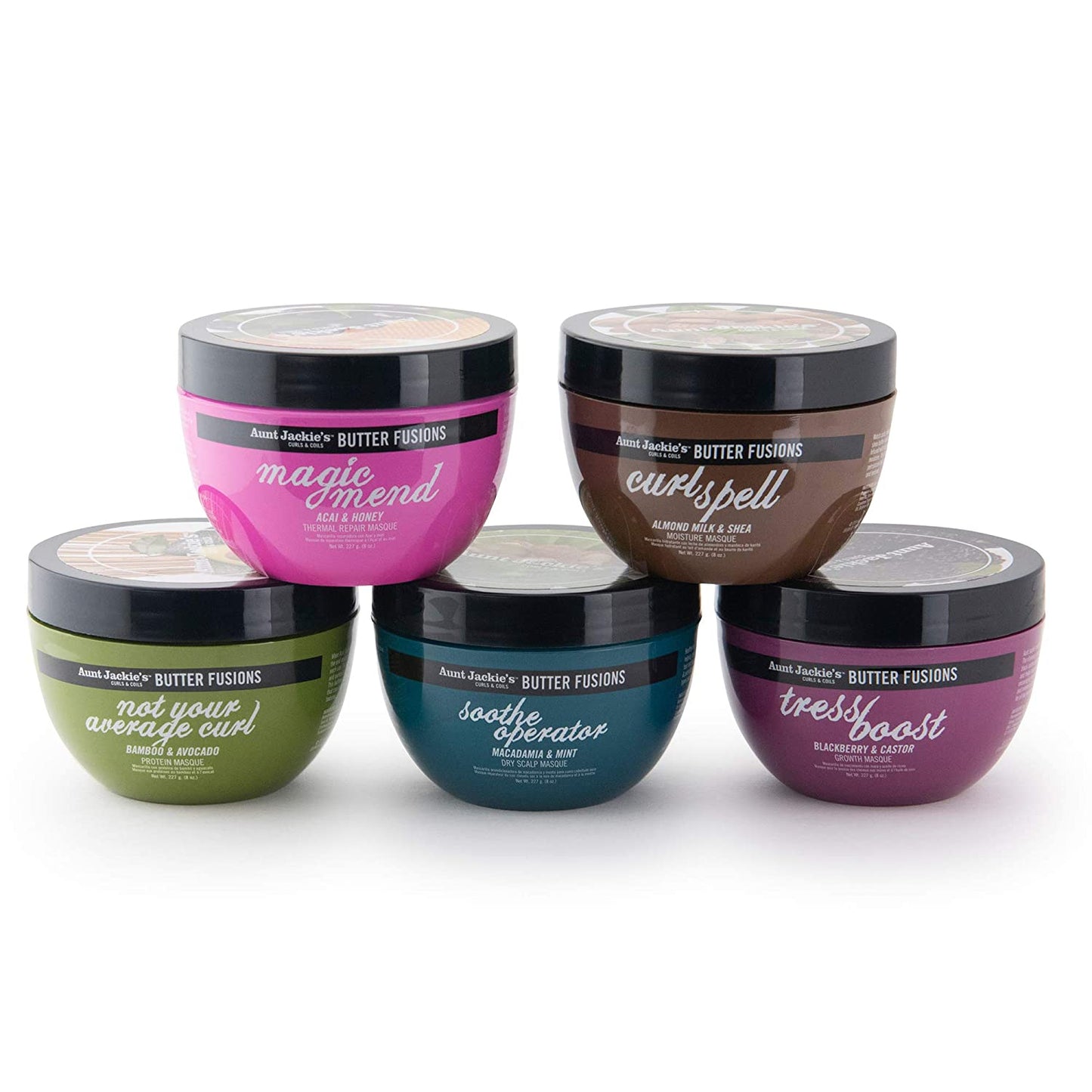Butter Fusion Not Your Average Curl Bamboo & Avocado Protein Masque 227ml aunt jackies