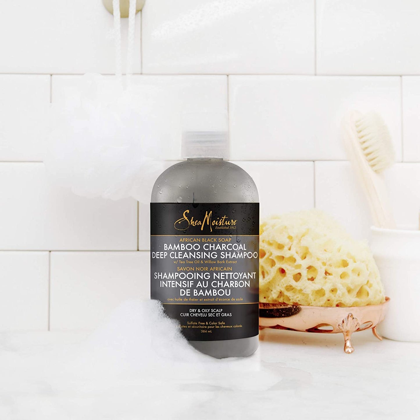 Shea Moisture African Black Soap Bamboo Charcoal Deep Cleansing Shampoo 384ml