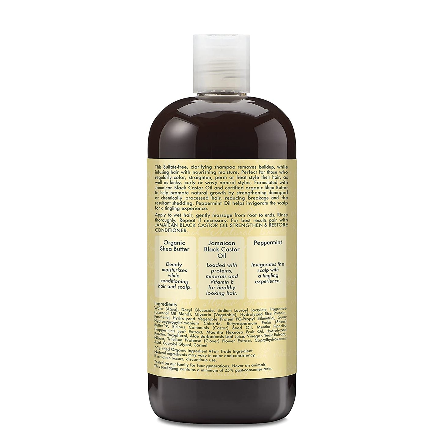 MyCurls- Shea Moisture Jamaican Black Castor Oil Strengthen & Restore Rins out Shampoo 384ml