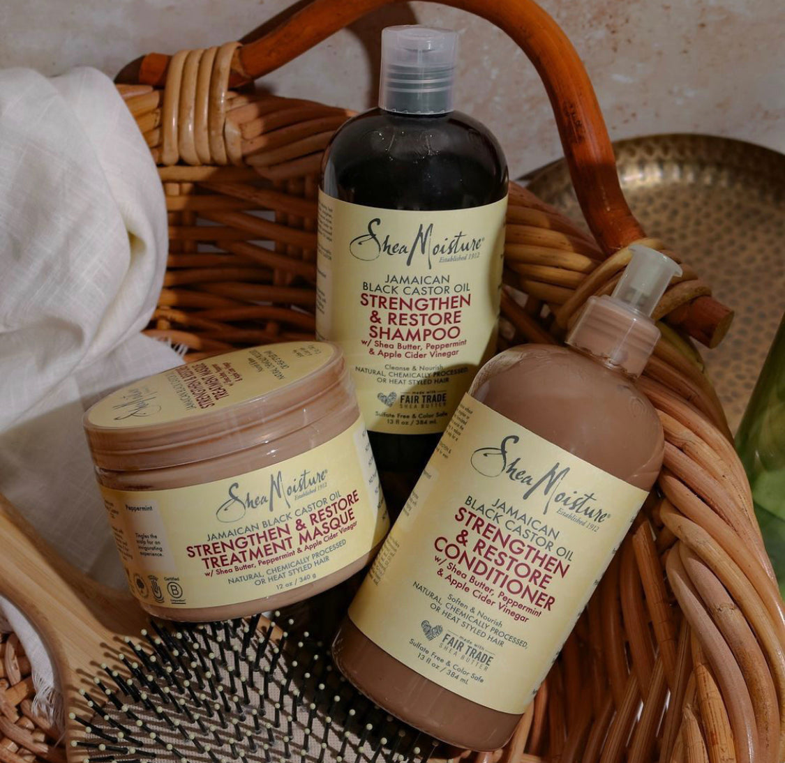 MyCurls- Shea Moisture Jamaican Black Castor Oil Strengthen & Restore Rins out Conditioner 384ml