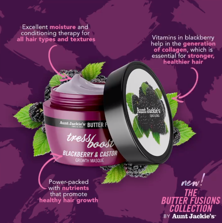 Curls Boost Blackberry & Castor Hair Growth Masque 227ml