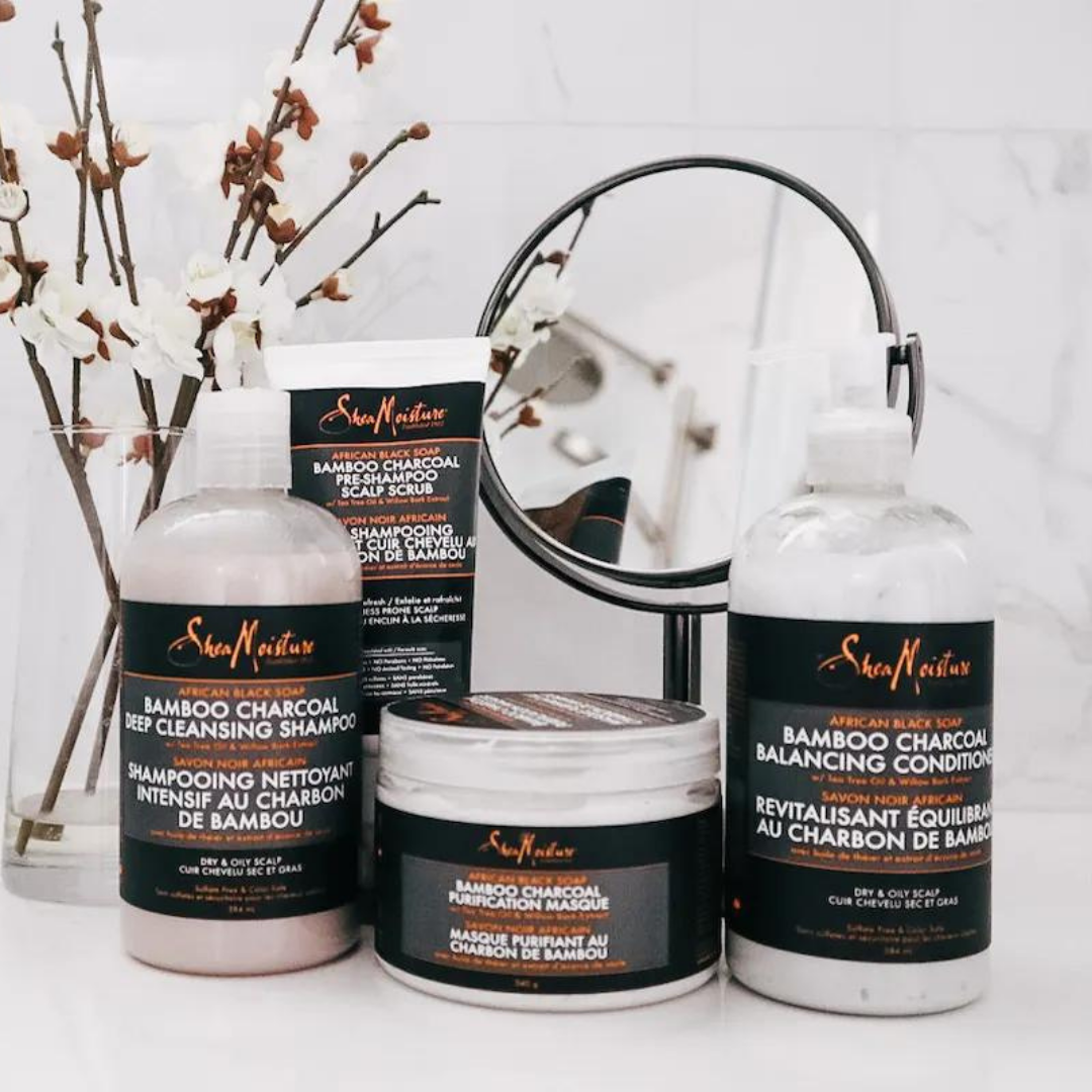 MyCurls.gr - Shea Moisture African Black Soap Bamboo Charcoal Balancing conditioner