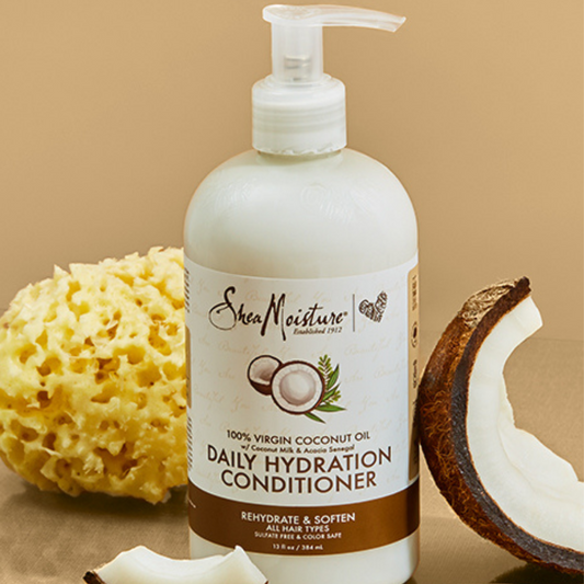 Shea Moisture 100% Virgin Coconut Oil Daily Hydration Conditioner 384ml mycurls.gr