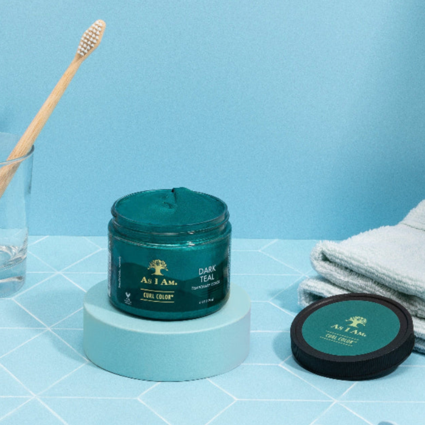 Curl Color  Dark Teal Green & Curling Gel 182ml