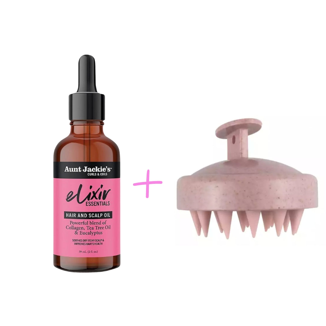 Combo Deal - Elixir Collagen, Tea Tree & Eucalyptus Oil+ Scalp Massager