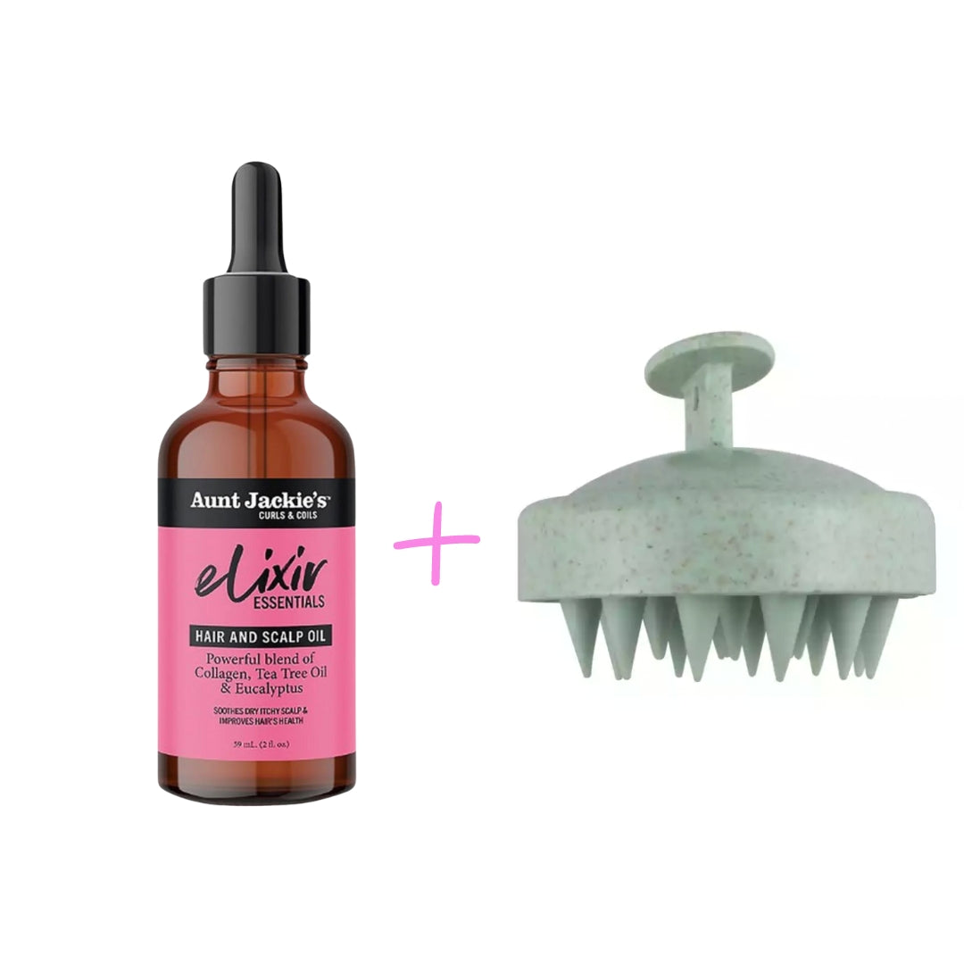 Combo Deal - Elixir Collagen, Tea Tree & Eucalyptus Oil+ Scalp Massager