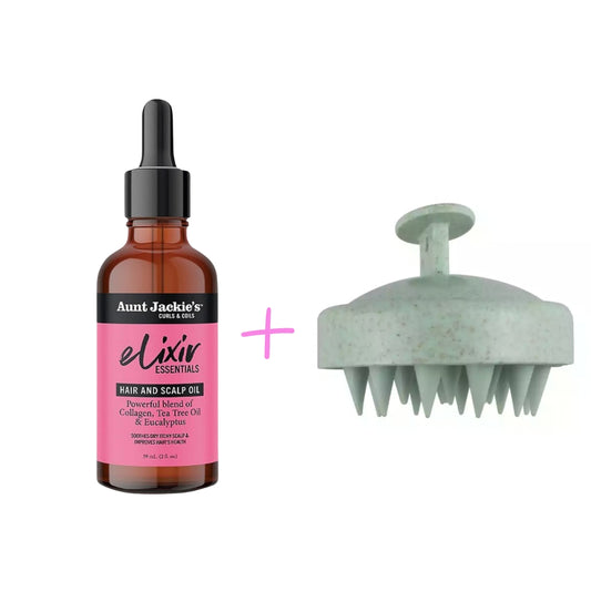 Combo Deal - Elixir Collagen, Tea Tree & Eucalyptus Oil+ Scalp Massager