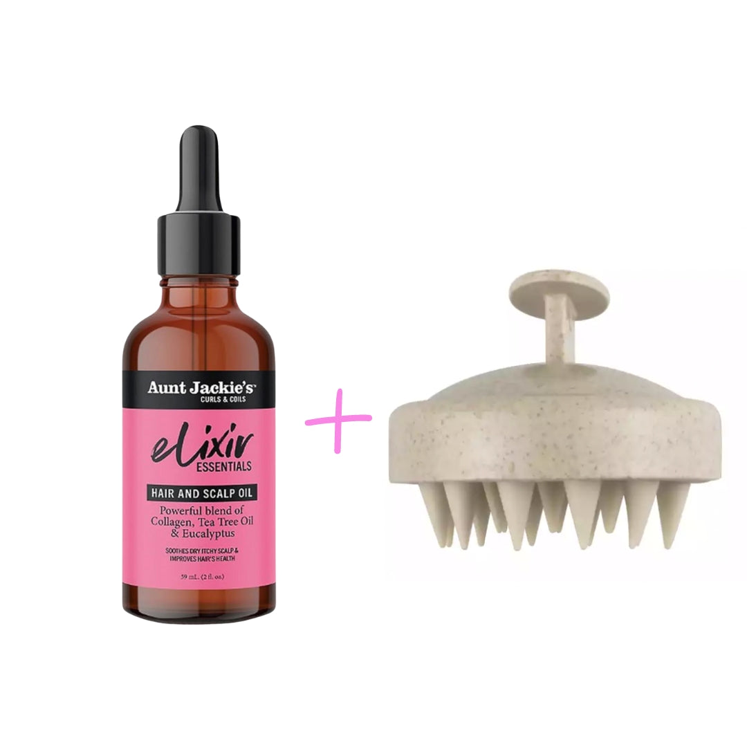 Combo Deal - Elixir Collagen, Tea Tree & Eucalyptus Oil+ Scalp Massager