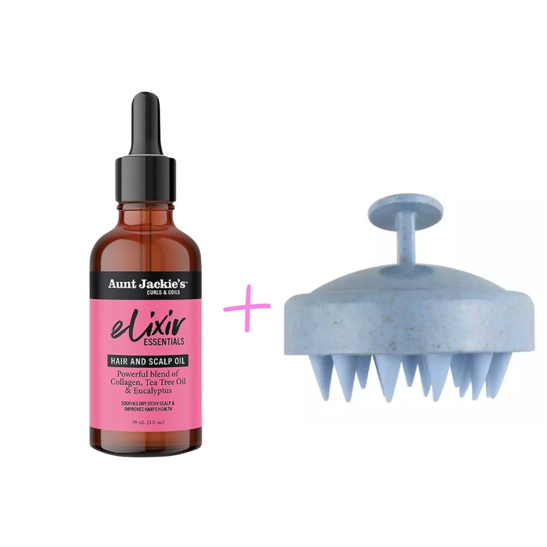 Combo Deal - Elixir Collagen, Tea Tree & Eucalyptus Oil+ Scalp Massager