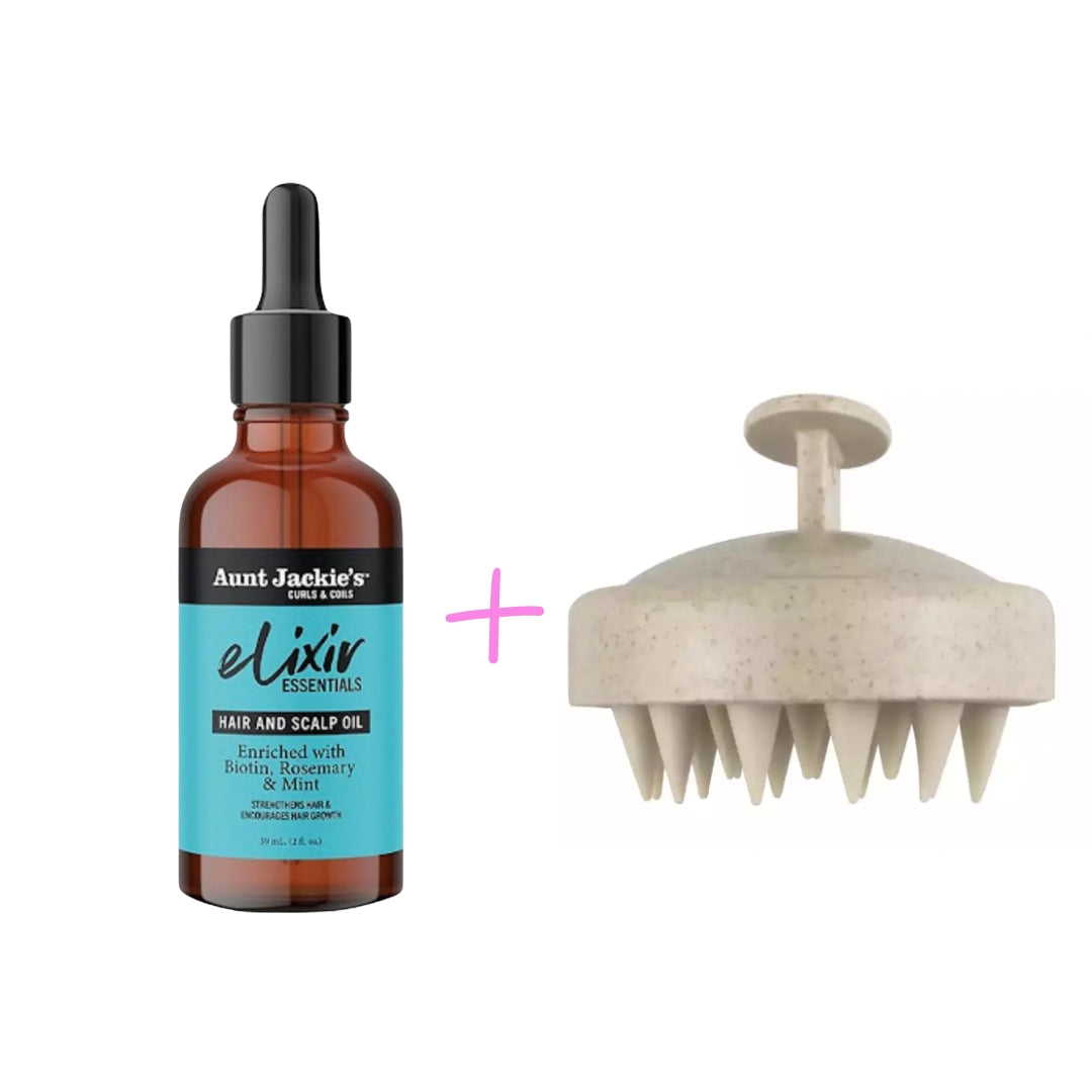 Combo Deal - Elixir Rosemary & Mint Oil+ Scalp Massager