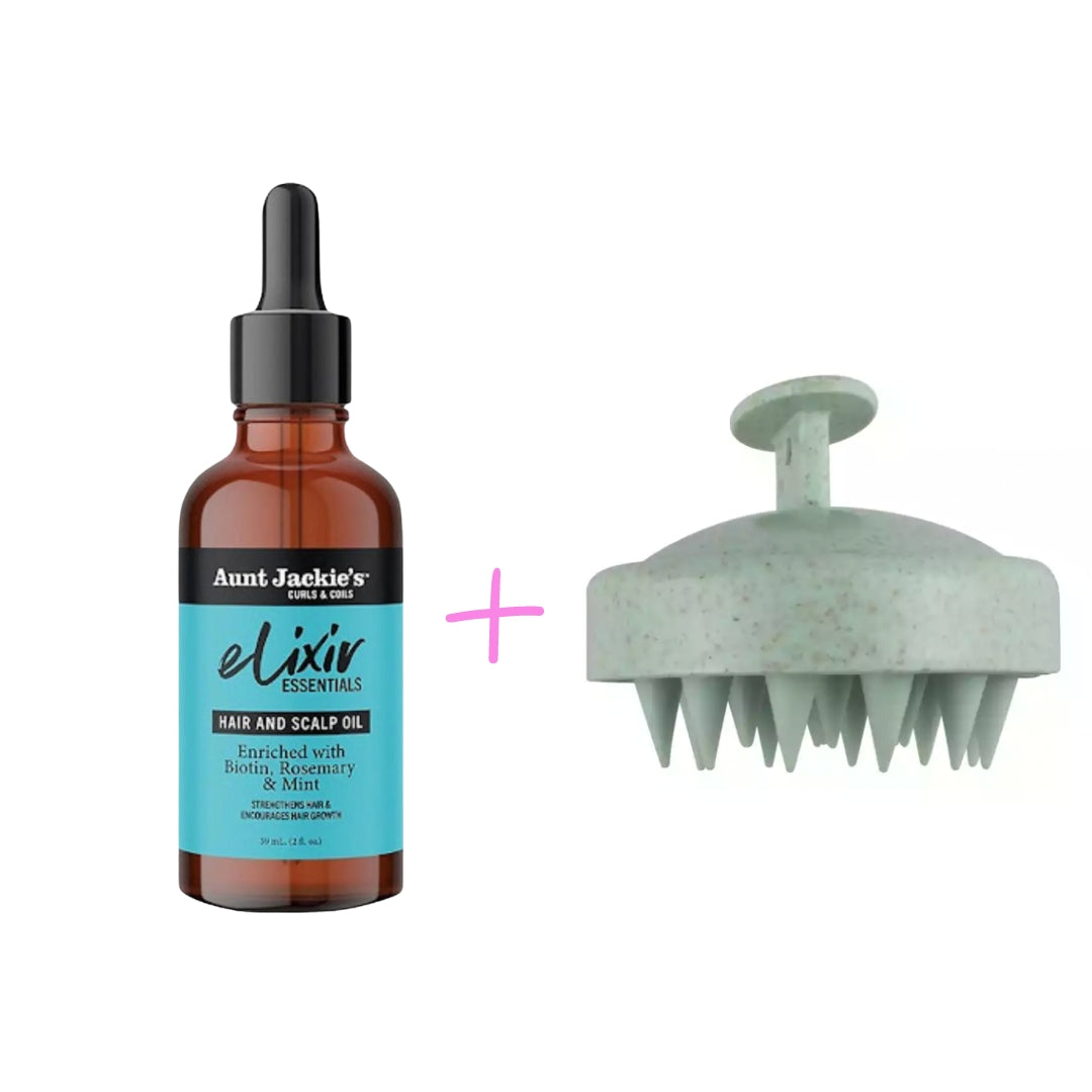Combo Deal - Elixir Rosemary & Mint Oil+ Scalp Massager