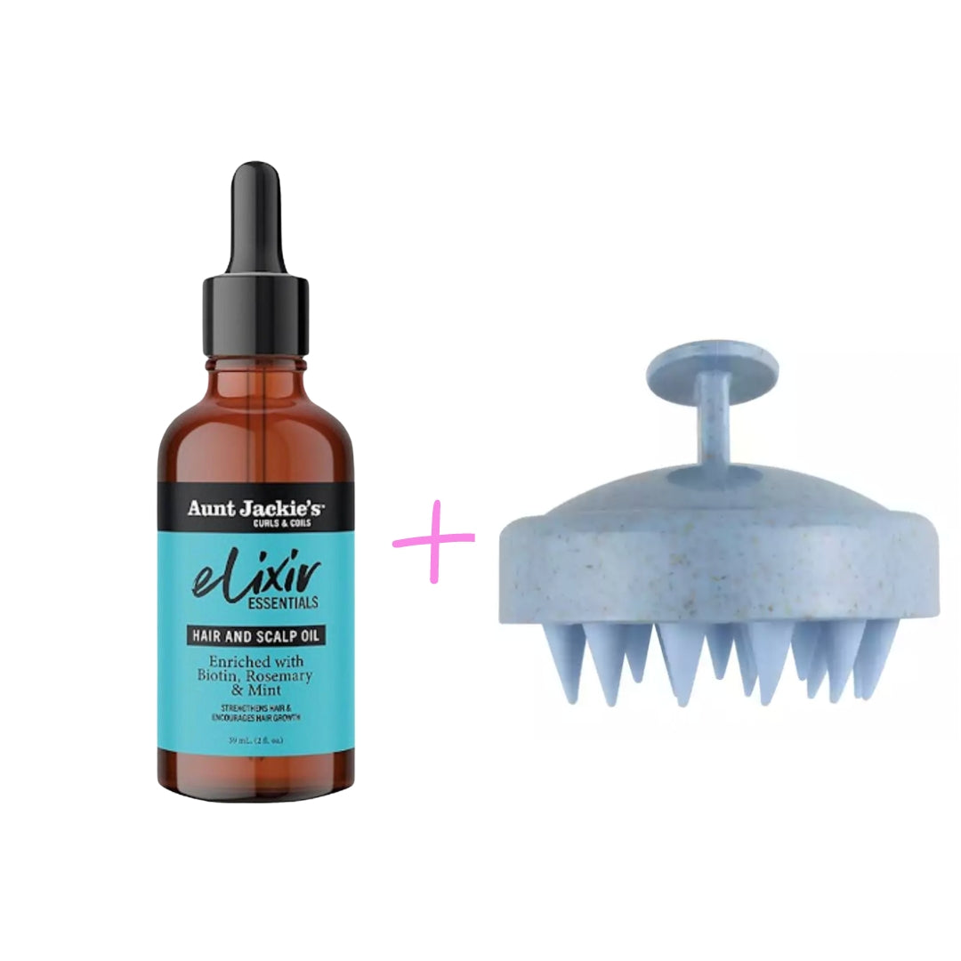 Combo Deal - Elixir Rosemary & Mint Oil+ Scalp Massager