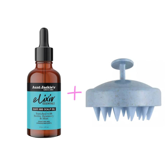 Combo Deal - Elixir Rosemary & Mint Oil+ Scalp Massager