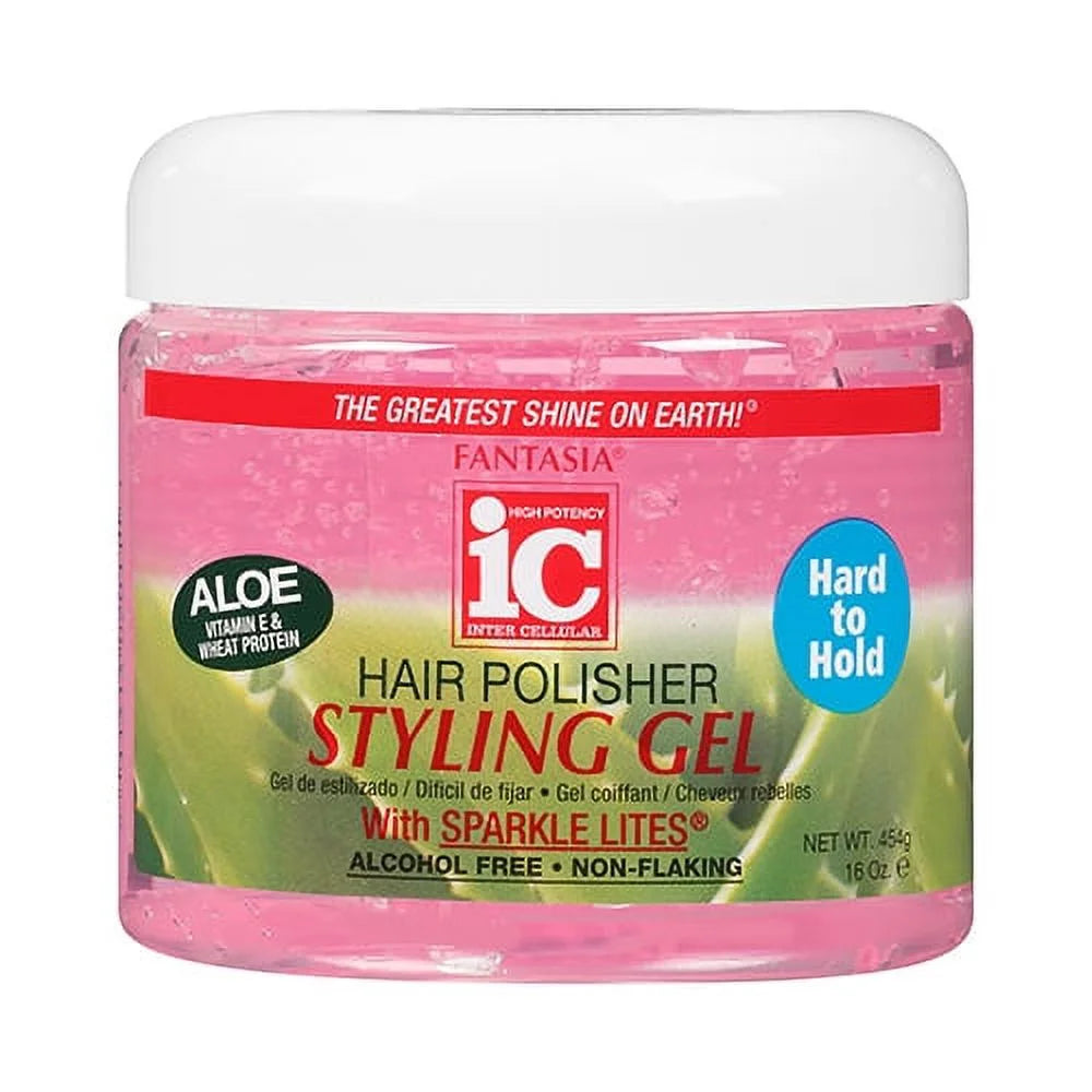 Fantasia IC Hair Polisher – Styling Gel with Sparkle Lites (Hard to Hold)