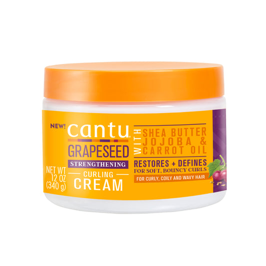 Cantu Κρέμα Μαλλιών GRAPESEED Strengthening Curling για Μπούκλες με Ελαφρύ Κράτημα 340gr