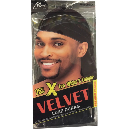Velvet Luxe Durag – Μαύρο