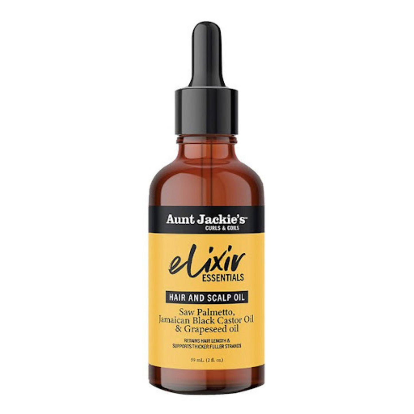 Elixir Essential Hair & Scalp Oil Saw Palmetto, Jamaican Black Castor Oil & Grapeseed Oi