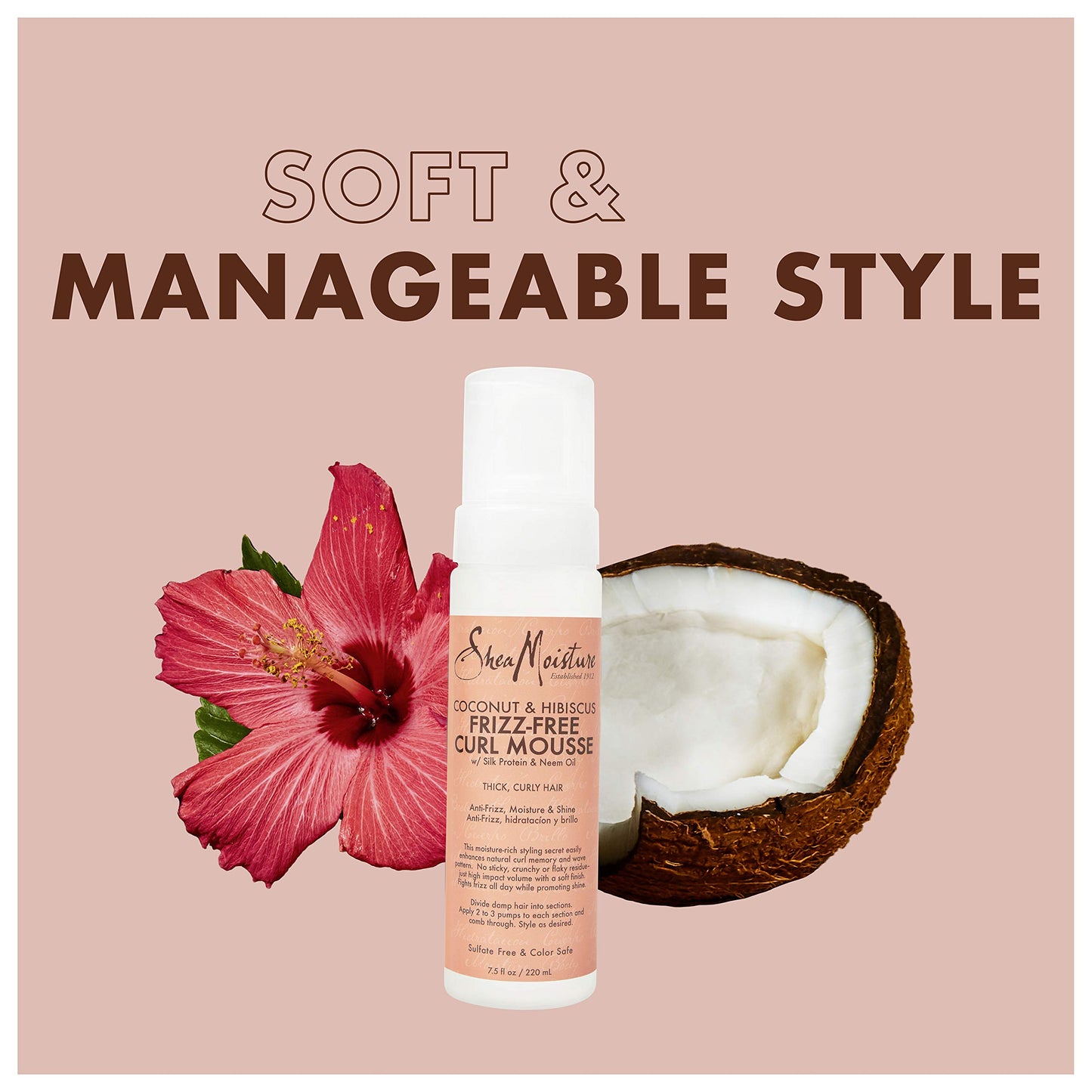 Coconut & Hibiscus Frizz Free Curl Mousse 222mll