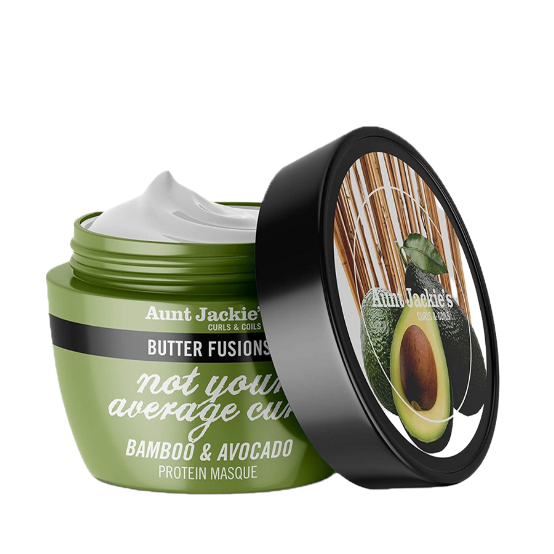 Butter Fusion Not Your Average Curl Bamboo & Avocado Protein Masque 227ml aunt jackies 