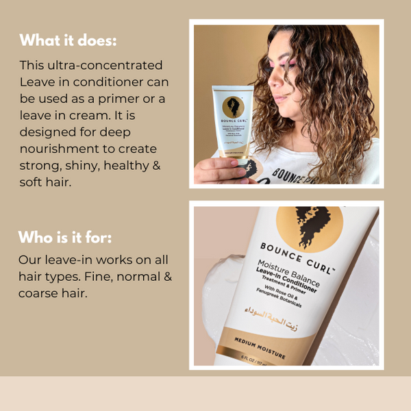 MyCurls.gr - Bounce Curl Moiature Balance Leave in Conditioner  https://mycurls.gr/products/moiature-balance-leave-in-conditioner  Moisture Balance Leave-in Conditioner Τι κάνει?Εξαιρετικά συμπυκνωμένο ισχυρό μαλακτικό (primer & styling cream) έχει σχεδιαστεί για να παρέχει βαθιά θρέψη. Είναι εμποτισμένο με 5 έλαια της Αρχαίας Ανατολικής Μεσογείου, όπως: Αιγυπτιακό έλαιο νερολί, τζοτζόμπα, ελιά, τριγωνέλαιο, λάδι αργκάν και άλλα. Αυτό το πολυτελές…